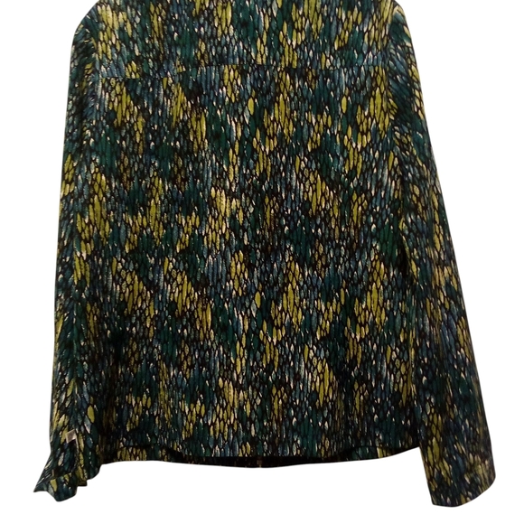 Chico's Zenergy, NWOT Multi Colored, Zipp Up Jacket W/ Two Front Pockets, Size 1 - Picture 2 of 14